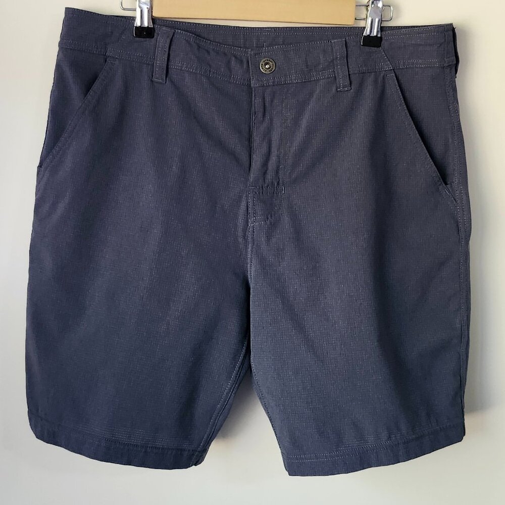 prAna Men’s Stretch Chino Shorts 34x8 Blue Casual Outdoor Hiking